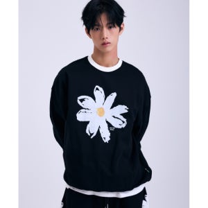 [미스터차일드] 데이지 팝 맨투맨 블랙 MC25FWM005