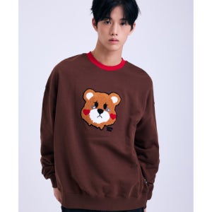 [미스터차일드] 베어 하트 맨투맨  브라운 MC25FWM007