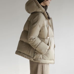 막스 후드 푸퍼 다운 패딩