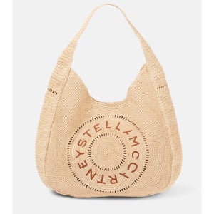 스텔라맥카트니 스텔라 매카트니 로고 엠브로이더리 라피아 토트 백 TP558809418