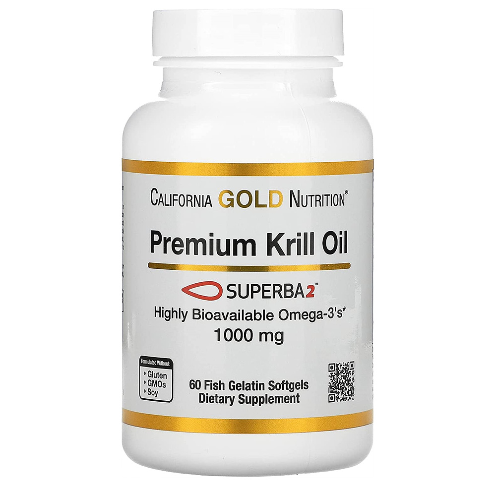 캘리포니아골드뉴트리션 프리미엄 크릴오일 1000mg 소프트젤 60캡슐, 1개