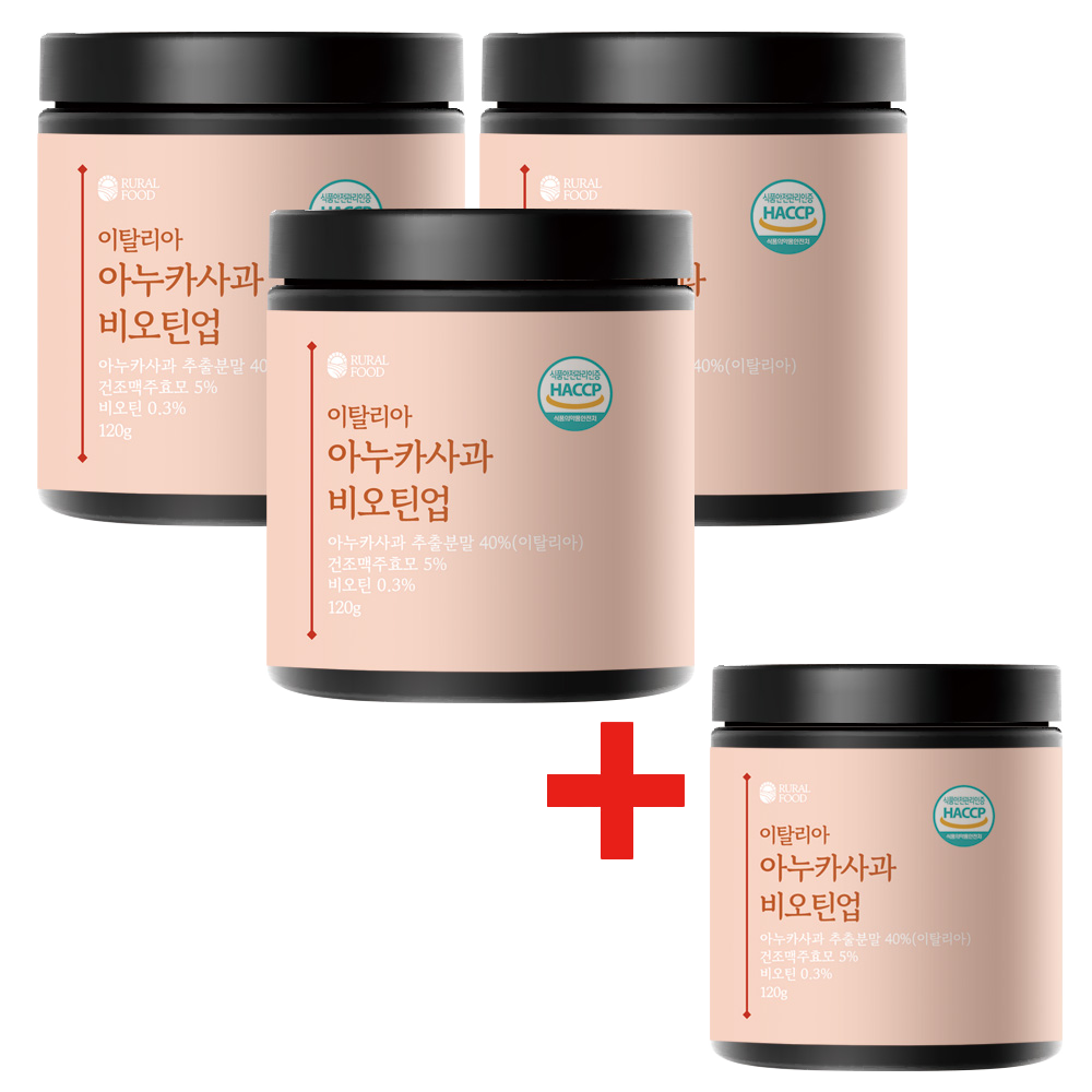 농촌푸드 아누카사과 추출분말 비오틴업 120ml, 4개