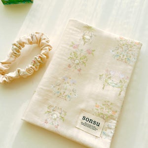 [코듀로이 빈티지플라워 북커버]다이어리 책커버 선물, 손수 선물