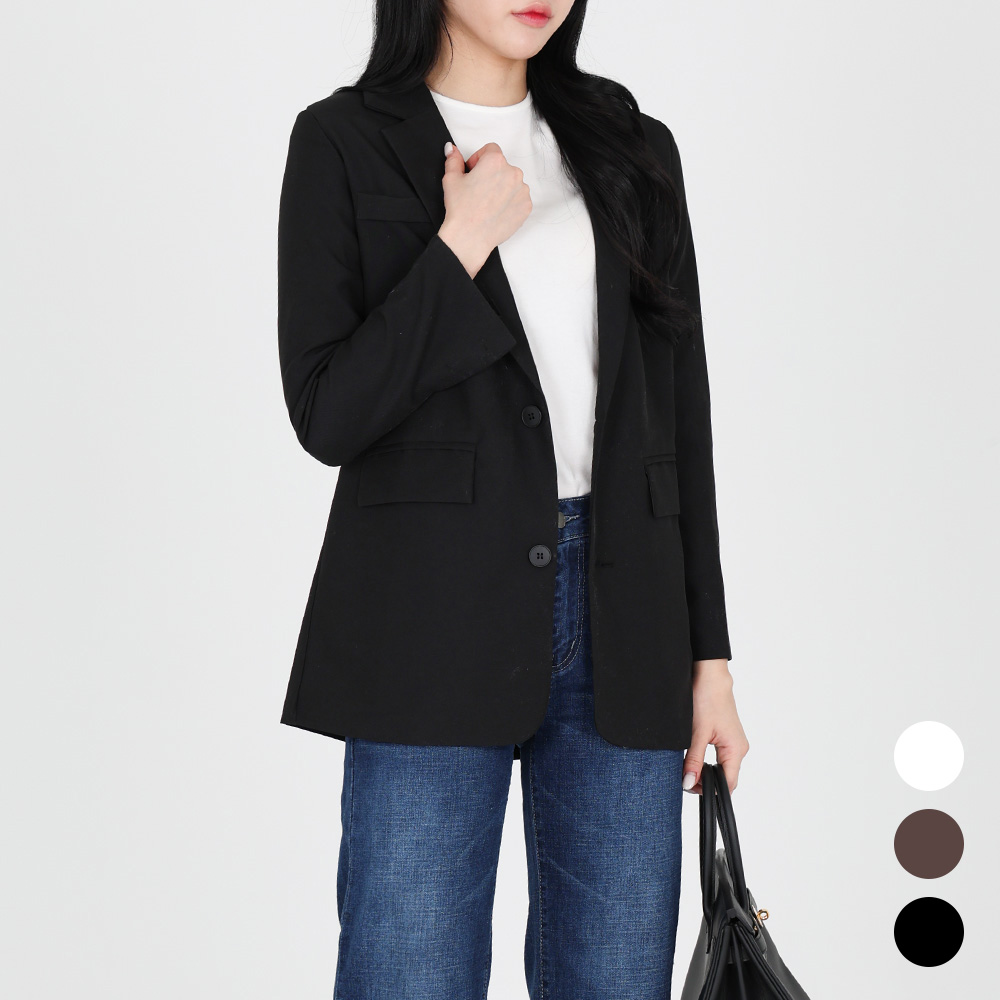 모이르벨라 여성용 리나 스탠다드핏 블레이저 자켓 O25SS2-A1617 M 블랙