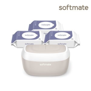 순둥이 소프트메이트 원스텝 물티슈 케이스+65 리필형 72매 3팩