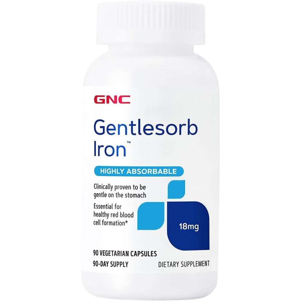 GNC Gentlesorb <b>Iron</b> 철분 <b>18mg</b> 90캡슐, 2개
