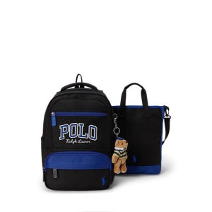 폴로 랄프로렌 폴로 키즈 남아 8-18세 로고 백팩 앤 슈즈 백 세트(CWPOACCY9P20122001)