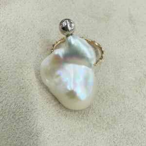 아니브미크 14k 바로크진주 세팅 골드 담수진주반지, 아니브미크(ANNIVMIK)