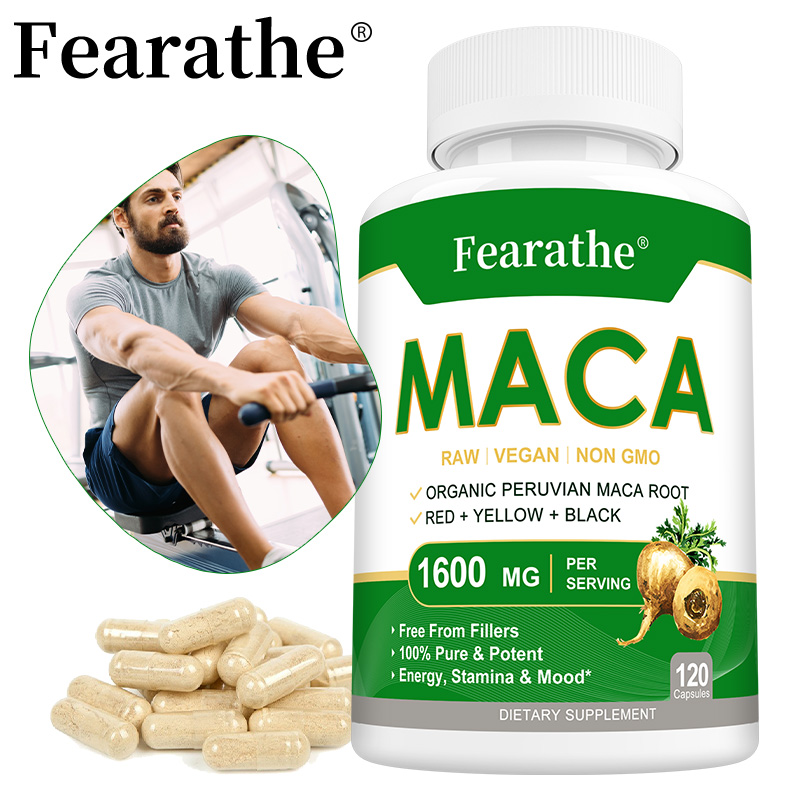 유기농 <b>마카</b>겐 캡슐 - <b>1600</b>mg - non-GMO 페루산 옐로 <b>마카</b> 레드 <b>블랙 마카</b>로 남녀 모두에게 적합 - 에너지 지구력 정서 지원  1개  120회분