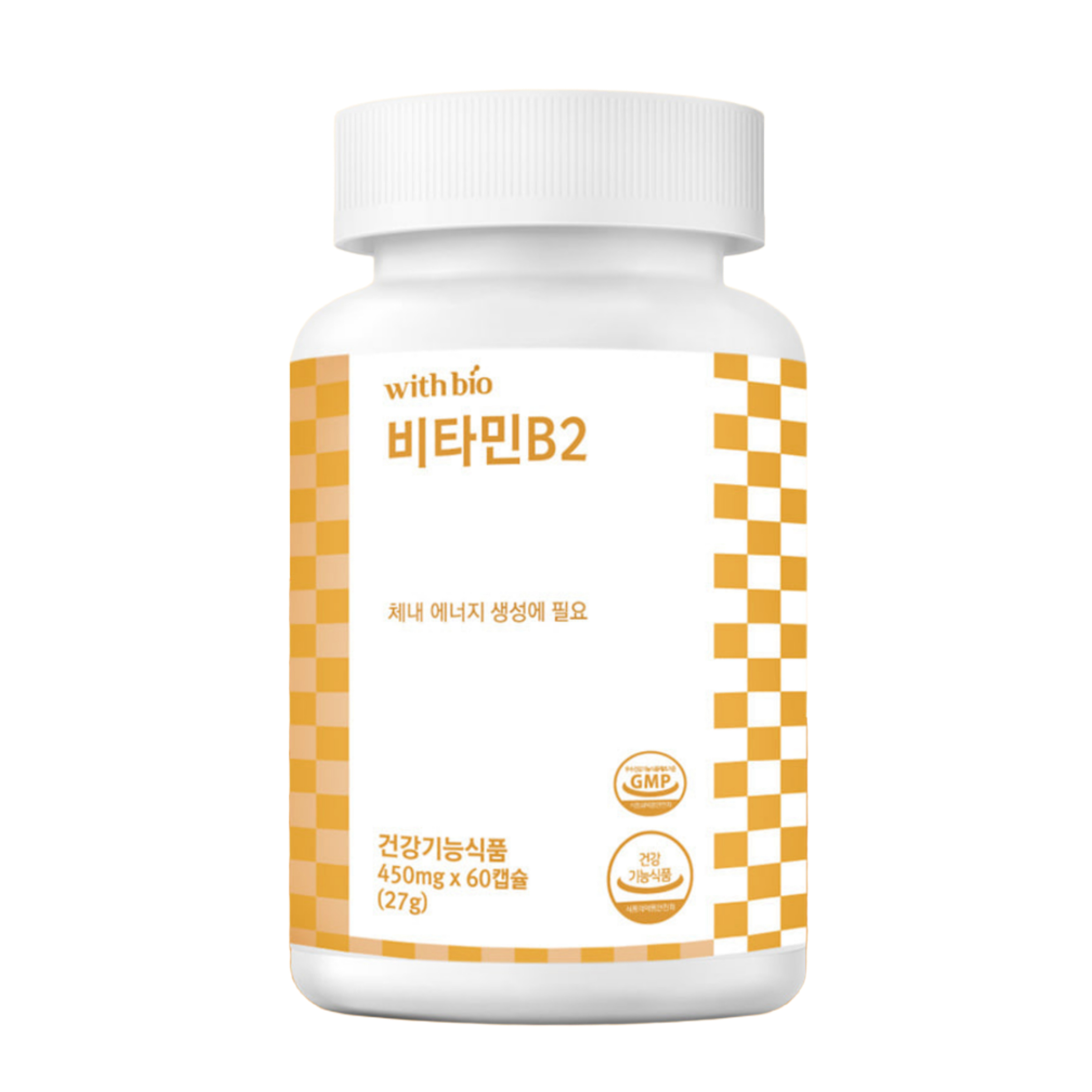 위드바이오 비타민B2 450mg x 60캡슐, 1개