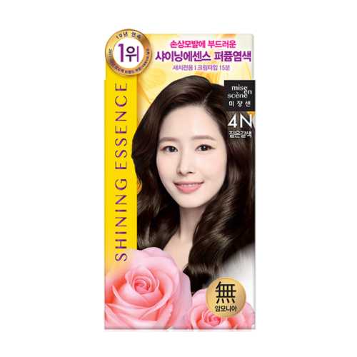 ミジャンセンシャイニングエッセンスヘアカラー100g、4Nダークブラウン、1個