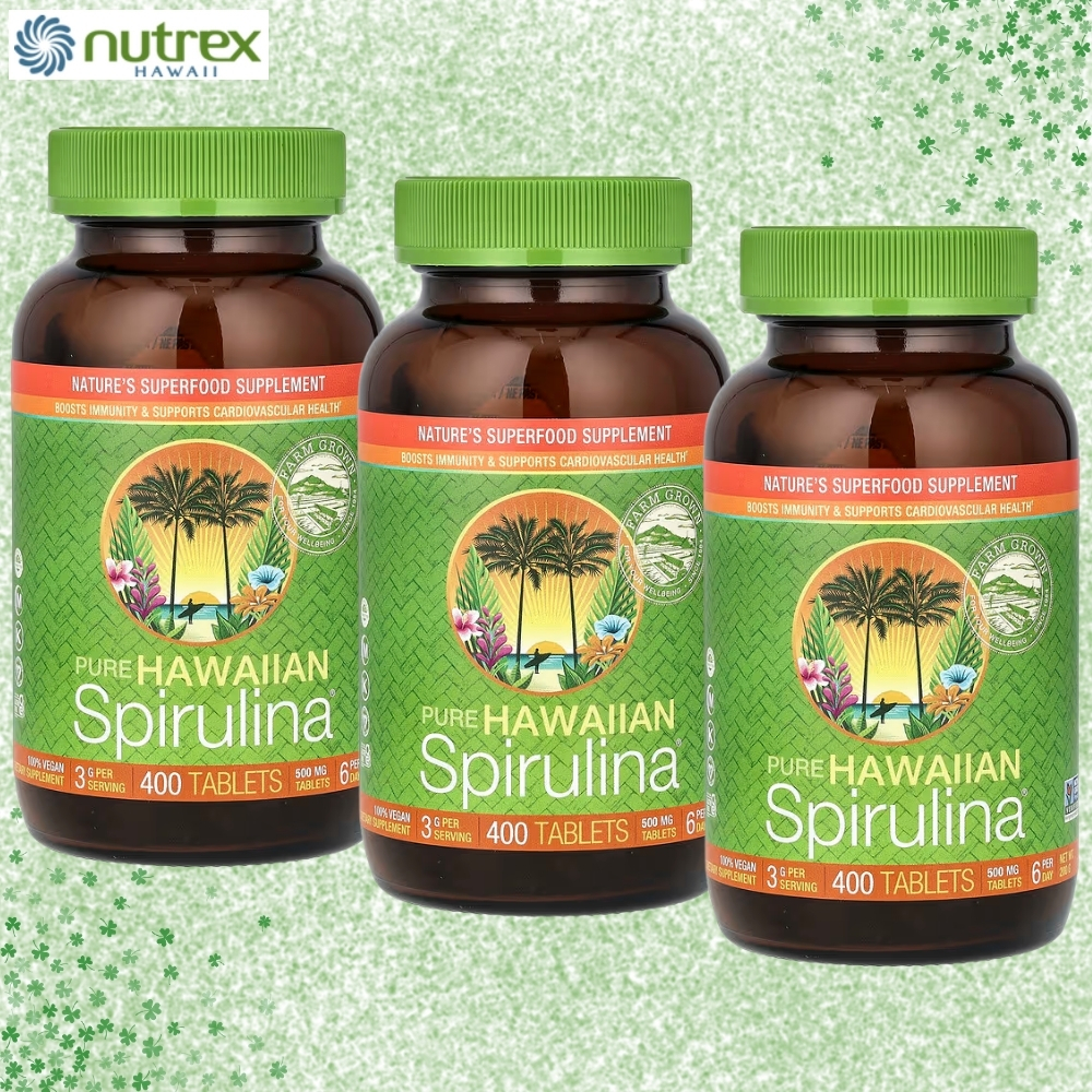 뉴트렉스하와이 퓨어 <b>하와이안 스피루리나</b> 400정, 2개