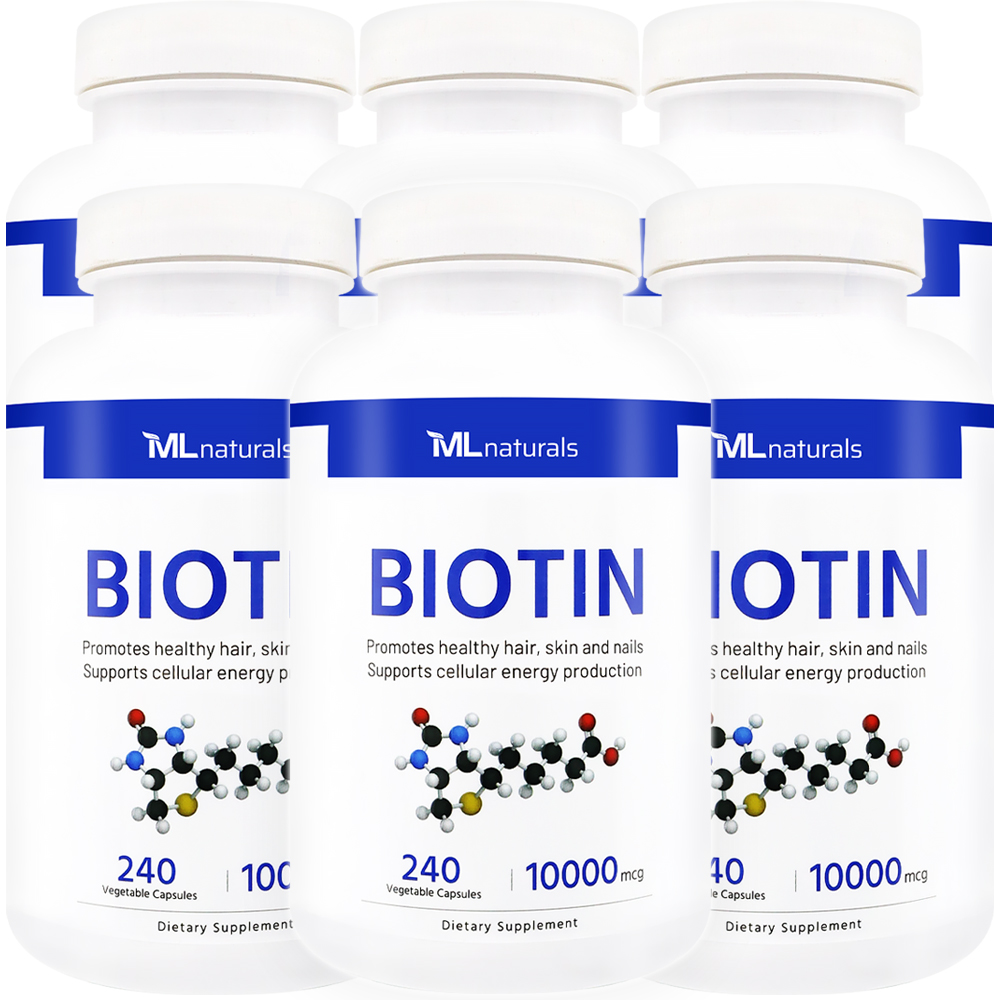 <b>마이</b>라이프 내추럴스 <b>비오틴</b> 10000mcg 240캡슐, 4개