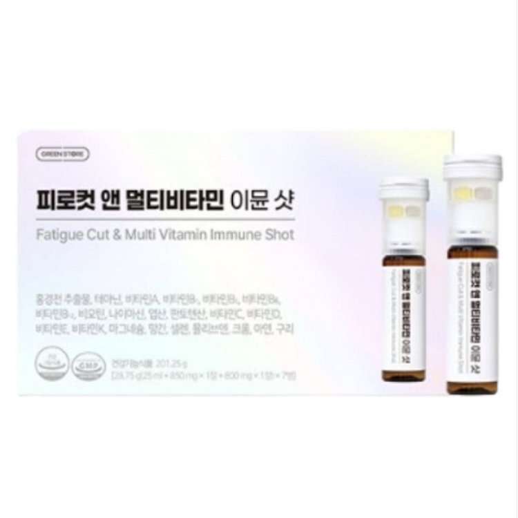 그린스토어 피로컷 앤 멀티<b>비타민</b> 이뮨 샷 (액상 25ml + 정제 850mg + 정제 800mg) x 7개입, 3개