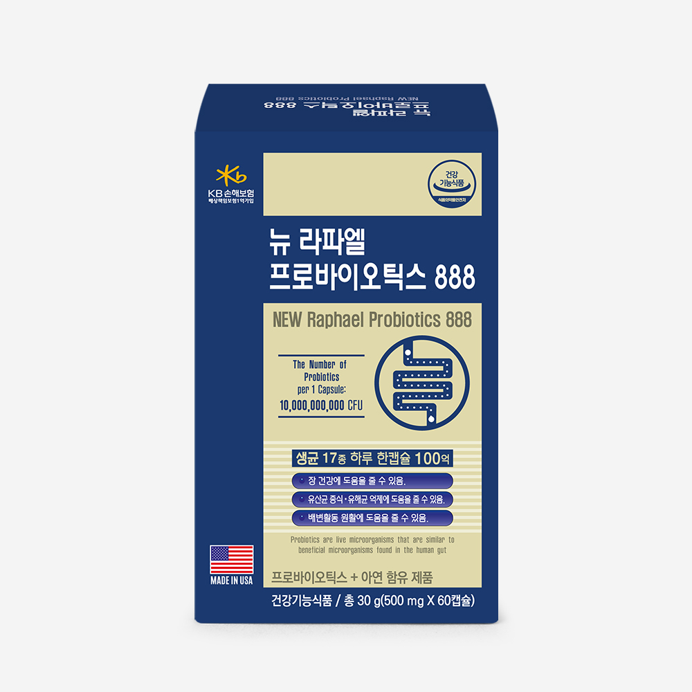 <b>라파엘 프로바이오틱스</b> 888 5세대유산균 60캡슐, 1개