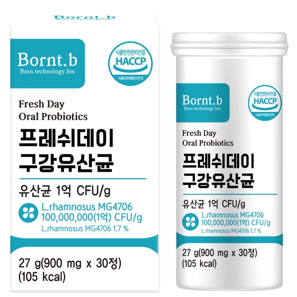 <b>본트비</b> 프레쉬데이 구강유산균 900mg x 30정, 2개