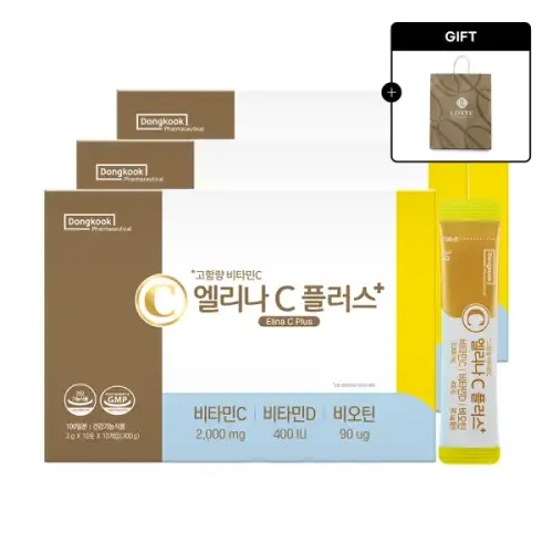 [롯데백화점]<b>메이올웨이즈</b> [동국제약]엘리나 <b>C</b> 플러스 (10포x10개입) 3박스
