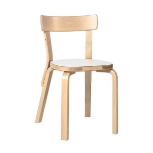[루밍] ARTEK Chair 69 2Heights White Laminate-Birch
