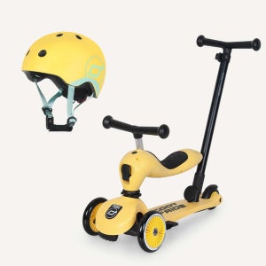 [신제품]  킥1 푸시앤고(레몬)+헬멧S 아기킥보드 유아 어린이 씽씽카