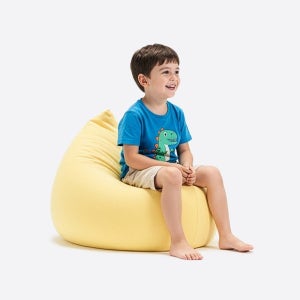 NEW 폴리몰리 스판 키즈 빈백 소파 LT201 미니, 버터 옐로우