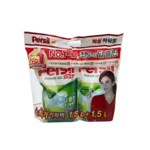 IS 퍼실 파워젤 1.5리터 2개입 드럼용(리필형) 울세제 세탁세제 액체세제 세탁용품