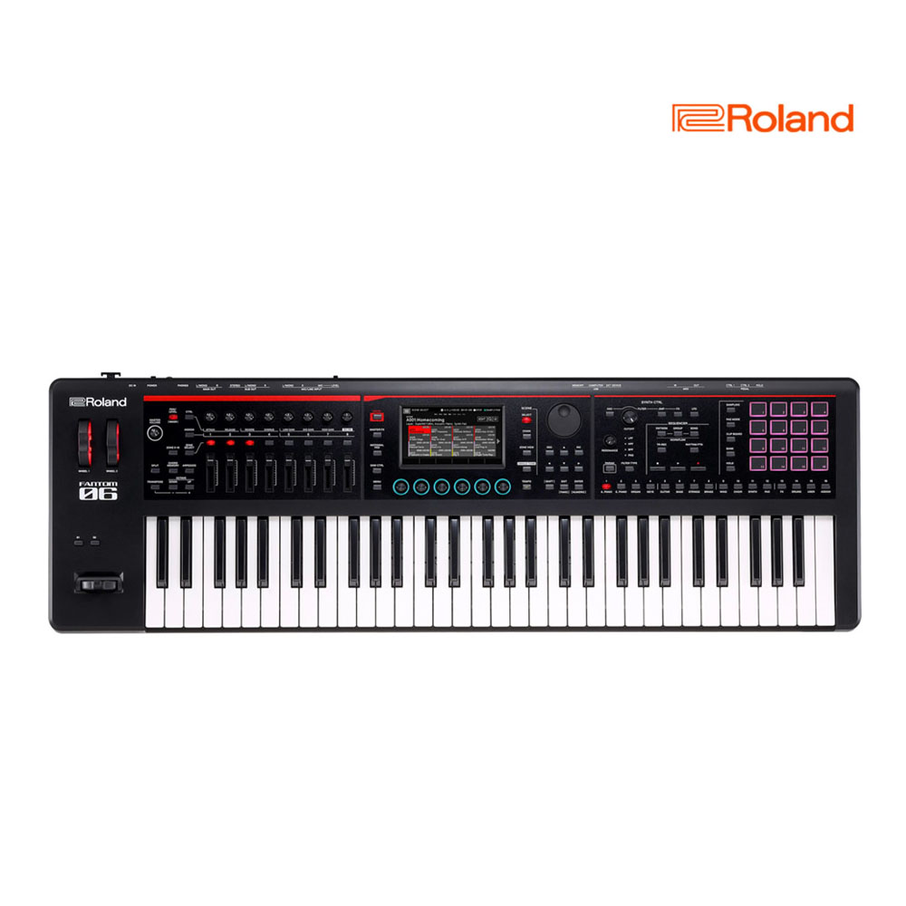 Roland 롤랜드 신디사이저 61건반 터치스크린 고음질 사운드 전문용 MIDI 지원 FANTOM6