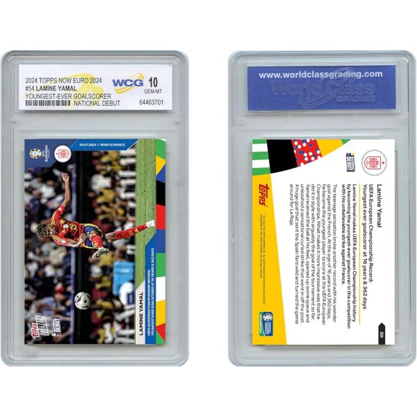 2024년 유로 라민 야말 축구 국가대표 데뷔 카드 54 GEM 민트 10등급 획득  2024년 유로 라민 야말 축구 국가대표 데뷔 카드 5