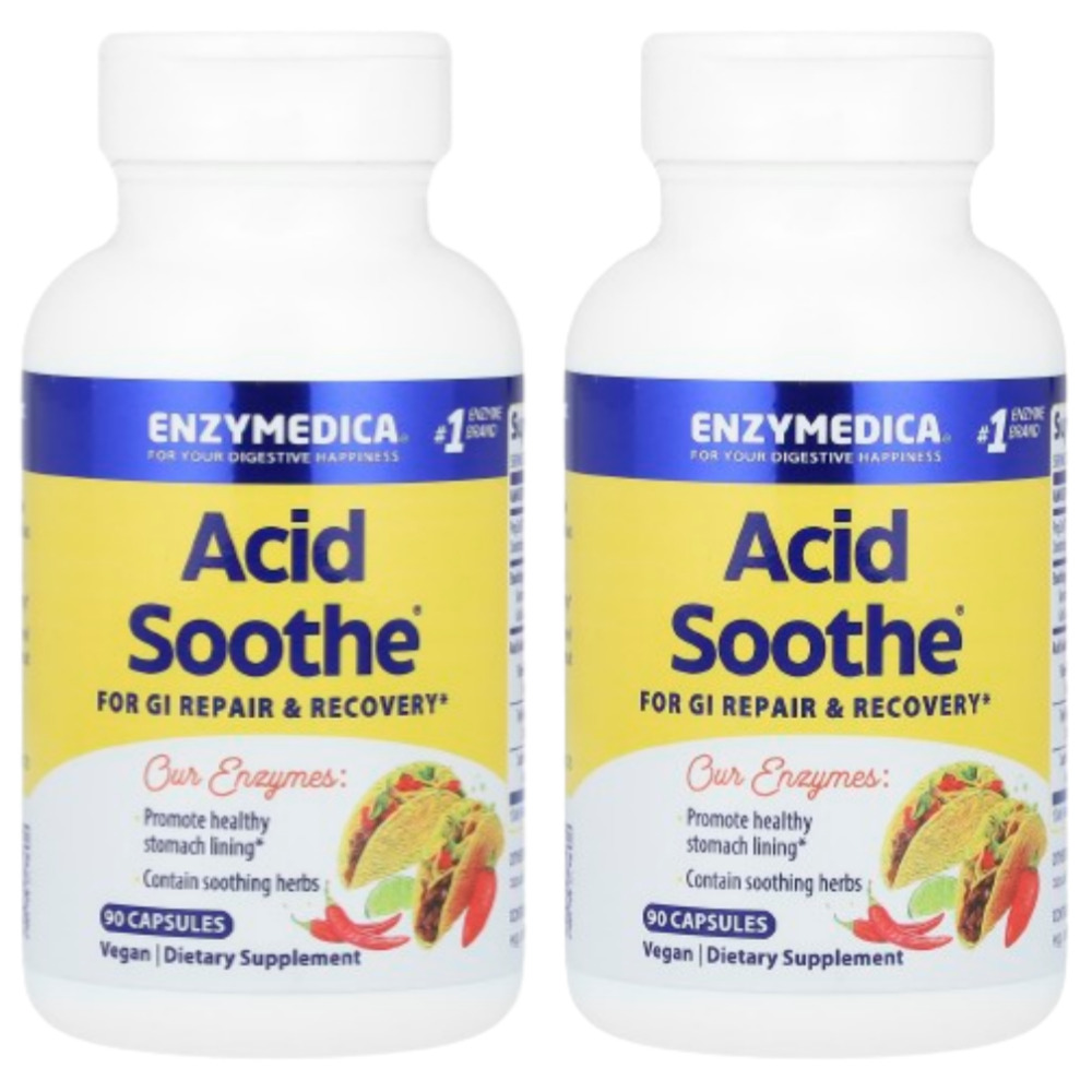 Enzymedica Acid Soothe <b>애시드 수드</b> 90정 2개