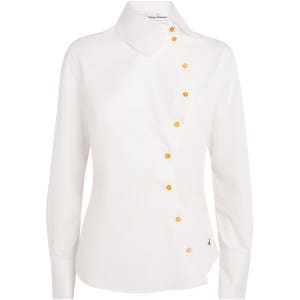 비비안웨스트우드 화이트 코튼 포플린 비대칭 셔츠 Cotton Poplin Asymmetric Bella Shirt 000000000007893272 149272098