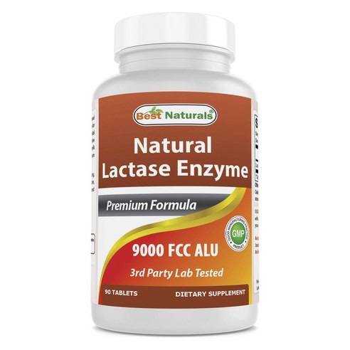 베스트내츄럴스 내추럴 <b>락타아제</b> 엔자임 9000FCC 알루 타블렛 90정, 1개