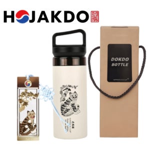 한국전통 호작도텀블러 독도보틀 캡캐리 380ml 책갈피 북마크 기념품 판촉물 제작 전문~주방용품~스텐텀블러