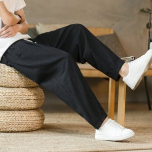 여름바지 남자쿨링바지 남자린넨팬츠 린넨 9부