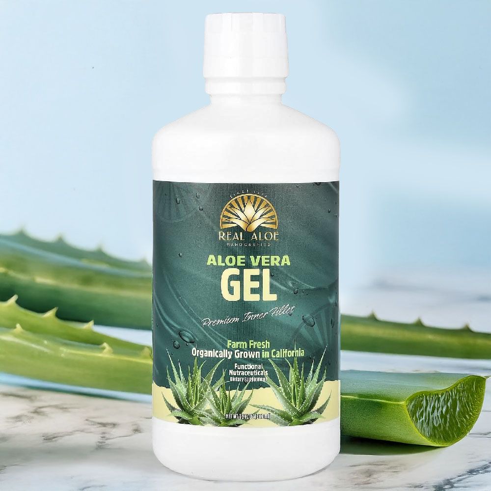 리얼알로에 마시는 먹는 알로에 베라 겔 효능 946ml <b>Real Aloe</b>