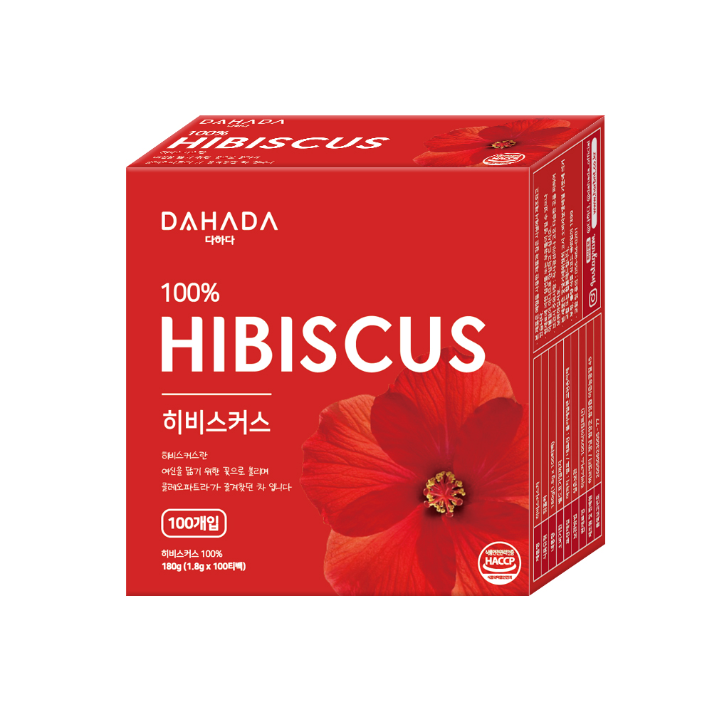 다하다 <b>히비스커스</b> 1.8g x 100개입, 1개