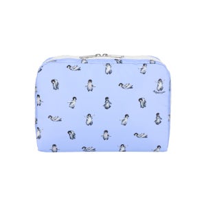 [레스포색] 쁘띠 펭귄 화이트 엑스라지 렉탱귤러 코스메틱 파우치 [7121.HD98] 7121HD98