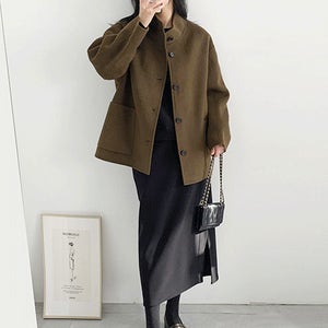 겨울 간절기 필수 하프 코트