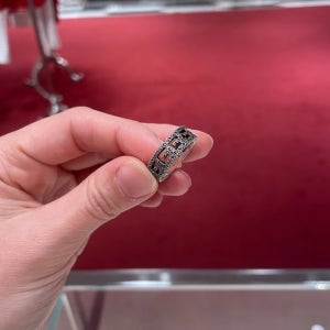 구찌 스퀘어 G 스털링 와이드 반지 SILVER BLACK 576993 J8400 0811