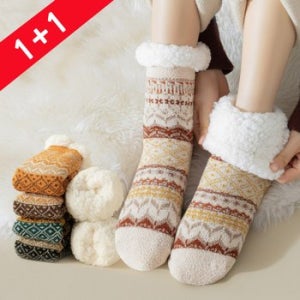 1+1 겨울 방한 보온 양털 장목 양말 임산부 수족냉증 도톰 포근 논슬립 무압박 수면양말
