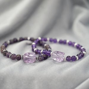 2023년,계묘년 토끼띠 자수정 팔찌 (6mm), 뮹카상점