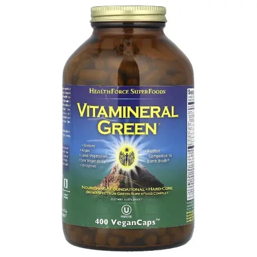 헬스포스슈퍼푸드 <b>비타미네랄 그린</b> Vitamineral Green 채소 야채 <b>캡슐</b> <b>400</b>정