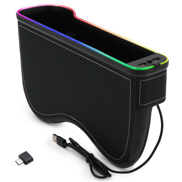 에이스피드 차량용 멀티 컵홀더 틈새 수납함 사이드포켓 QC3.0 USB 충전기 C49-보조석