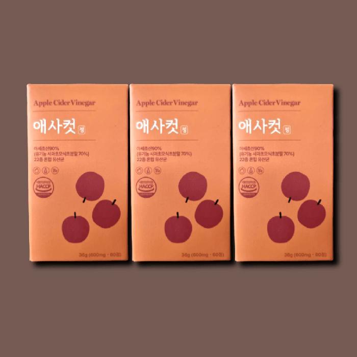 기타 애사컷 정 <b>애사비 600mg</b> 60정 3개