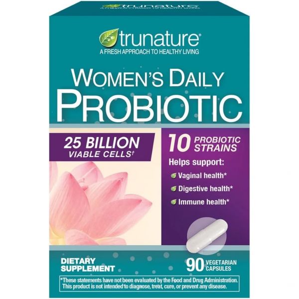 트루 엔 네이처 여성 데일리 프로브IOTIC 90 캡슐 소화기 건강을 위한 250억 세포 채식 프로바이오틱스 카운트 90일 공급
