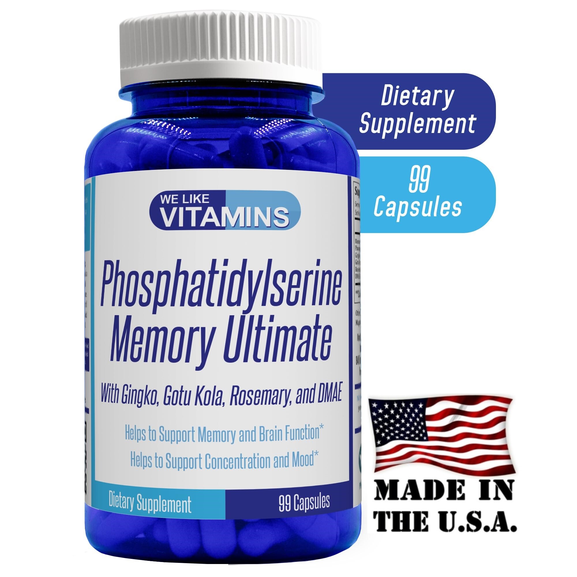 <b>위라이크비타민</b>즈 <b>위라이크비타민</b> 포스파티딜세린 메모리 얼티메이트 1000mg 99캡슐