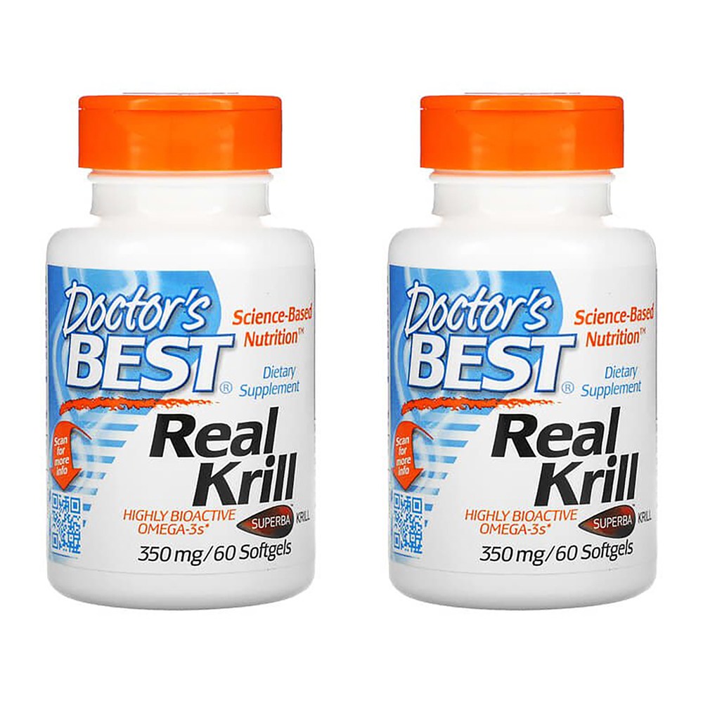 닥터스베스트 <b>리얼 크릴 350mg</b> 60캡슐 크릴오일 x 2개