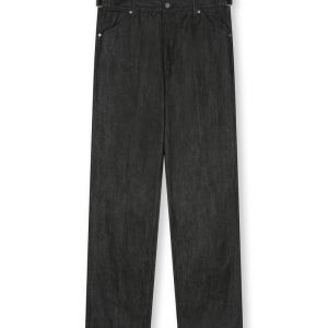 BESLOW STRAIGHT FIT SELVAGE JEANS BLACK