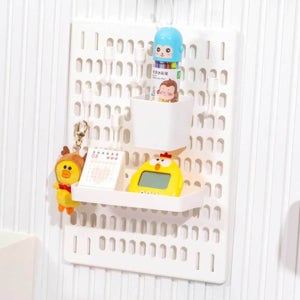 타공판 화이트 데스크페그보드 페그보드 스탠드타공판 타공판넬 데스크페그보드