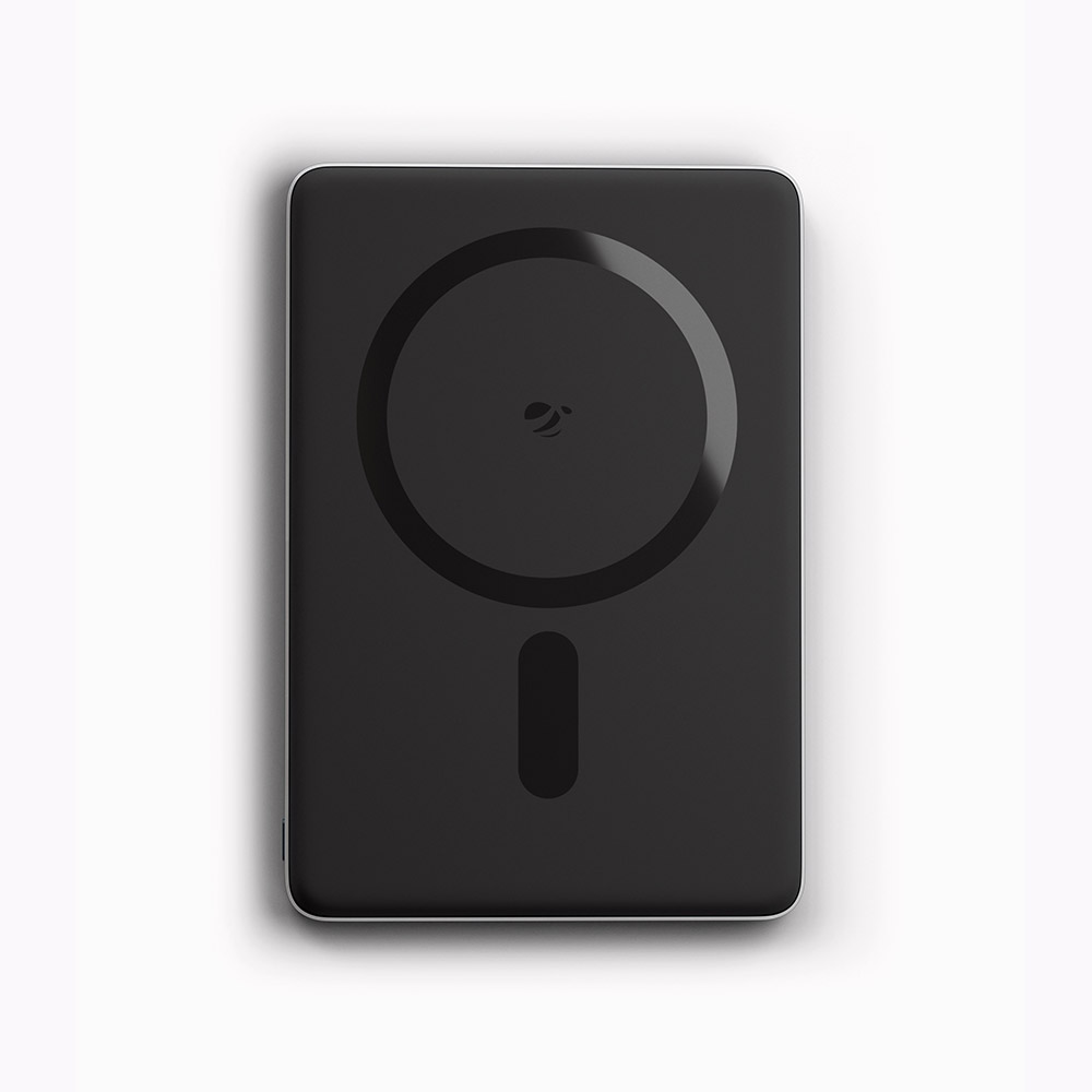 지니비 포켓비 초슬림 맥세이프 보조배터리 5000mAh, 블랙 대표 이미지