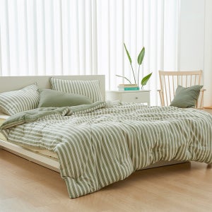 쿠캣 카키 말랑 세미 옥수수솜 사계절 차렵 원클릭 풀세트(SS)(Q)