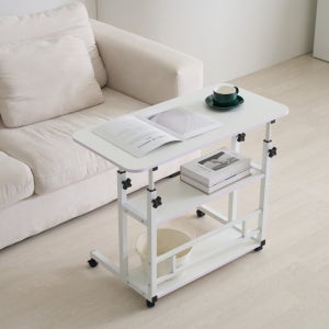 로프트앤가구 소형 탁자 침대 ㄷ자 서브 거실 소파 높이조절 사이드테이블 티 베란다 탁상 협탁 미니 보조 간이